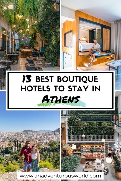 Views of ancient ruins, vibrant murals, on-site agoras, or roaring art-deco aesthetics – it’s time to explore the coolest hotels in Athens! #athens #athensgreece #hotelsinathens #coolhotelsinathens #coolesthotelsinathens #boutiquehotelsinathens #luxuryhotelsinathens #unusualhotelsinathens #athenshotels #athenshotelguide Places To Stay In Athens Greece, Athens Places To Visit, Best Area To Stay In Athens, Athens Hotels Greece, Hotels In Athens Greece, Coolest Hotels, Hotel Plaza Athenee, Athens Hotel, Unusual Hotels