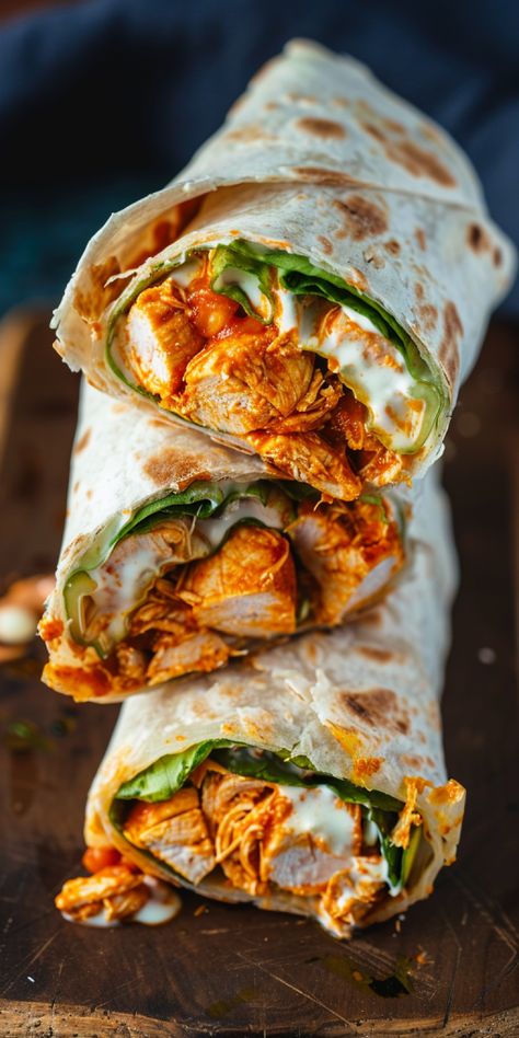 Buffalo Chicken Wraps - Chasety Grilled Wraps Healthy, Buffalo Chicken Rap, Spicy Buffalo Chicken Wraps, Buffalo Grilled Chicken Wraps, Dinner Recipes Wraps, Spicy Grilled Chicken Wrap, Dunkin Chicken Roasted Pepper Wrap, Buffalo Wraps Chicken, Crunchy Southwestern Chicken Wrap