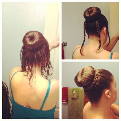 Sock Bun Bun With Braids, Bun With Braid, Bun Wrap, Sock Bun, Dance Hairstyles, Hair Skin Nails, Braided Bun, Love Hair, Hair Dos