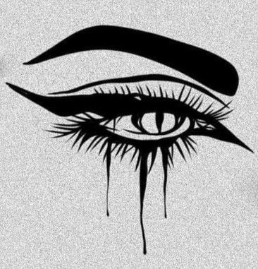 Gothic Eyes Drawing, Gothic Eye Tattoo, Rave Tattoo Ideas, Closed Eye Drawing, Room Tattoo, Oni Tattoo, Gothic Drawings, Shirt Decals, Demon Eyes