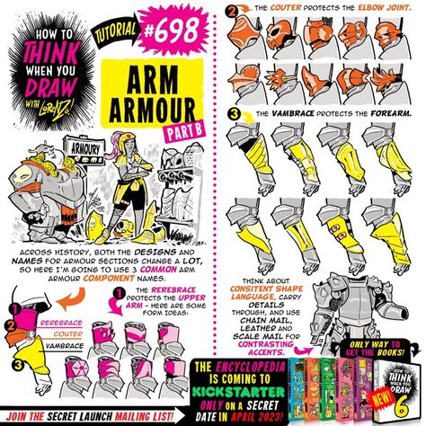 EtheringtonBrothers on Twitter Etherington Brothers Tutorials, Armour Tutorial, Armor Drawings, Arm Armour, Clothing Artwork, Armor Tutorial, Etherington Brothers, Principles Of Animation, Arm Drawing