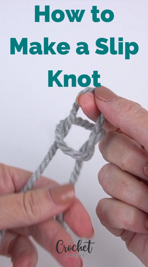 Making a slip knot is the first step to starting most crochet projects. The slip knot is created and then the rest of the stitches are created (typically chain stitches) and you’re ready to begin crocheting. In this video, Mary Beth Temple demonstrates how to create a simple slip knot. How To Crochet Slip Knot, How Do You Make A Slip Knot, Crochet Slip Not, Knot Stitch Crochet, How To Create A Slip Knot, Knitting Starting Knot, How To Do Slip Knot, How To Tie A Slip Knot Crochet, Slip Not Crochet