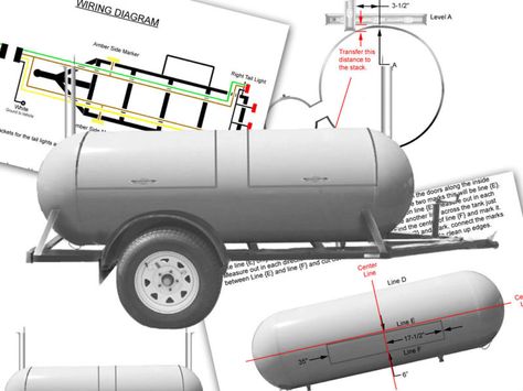 How to Build a BBQ Cooker Smoker Plans Smoker Drawings, Kamado Table Plans, Trailer Smokers, Build A Bbq, Build A Smoker, Smoker Pit, Custom Bbq Smokers, Bbq Trailer, Smoker Designs