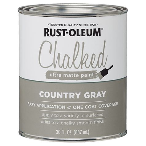 Country Gray chalk paint... I want to try it Painted Countertops, Rustoleum Chalked, Rustoleum Chalk Paint, Barn Door Cabinet, Best Interior Paint, Painting Wood Paneling, Serenity Blue, Paint Kitchen, Wood Building