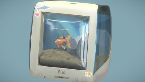 iMac turned into a fish tank!  Programs used: Blender, Photoshop and Substance Painter.  This object was created for The Sims 3 and The Sims 4 and it’s available for download as a functional fish tank in the game here https://hydrangeachainsaw.tumblr.com/post/644596206329380865/    If you plan to use it in any other project then please give credits. Commercial use is not allowed!! ◕‿◕     - iMac Fish Tank - Made for The Sims - Download Free 3D model by Hydrangea (@HydrangeaChainsaw) Sims 4 Fish Tank Cc, Light Bulb Fish, Sims Download, Fish Lamp, Substance Painter, Fishing Decor, The Sims 3, Nature Plants, Fish Bowl