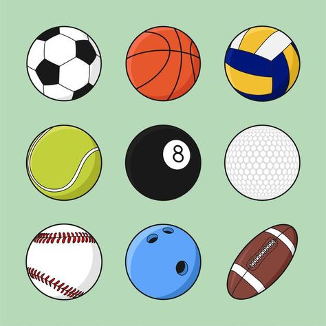 Balls for sports set flat cartoon hand d... | Premium Vector #Freepik #vector #background Punchneedle Ideas, Soccer Cartoon, Hands Cartoon, Sports Cartoon, Art Professor, Ball Cartoon, Ball Illustration, Sports Illustration, Drinks Packaging