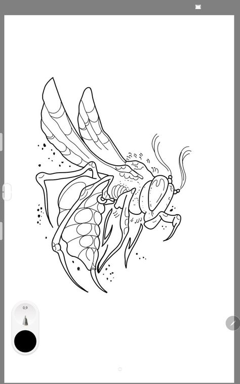 Scary Bug Drawing, Insects Tattoo Design, Wasp Tattoo Design, Bug Drawing Simple, Blind Tattoo, Wasp Tattoo, Bugs Drawing, Simple Draw, Line Drawing Tattoos