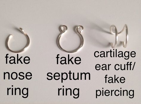 Fake Septum Ring, Ear Cuff Piercing, Fake Nose Ring, Cartilage Ear Cuff, Septum Piercings, Piercing Septum, Fake Nose Rings, Fake Nose, Fake Piercing