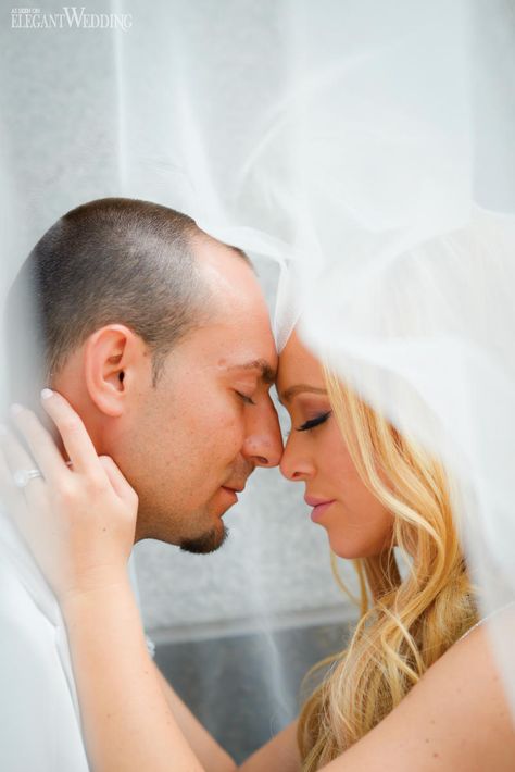 Veil Wedding Photo Inspiration, Bride and Groom Forehead to Forehead, Bride and Groom Closed Eyes | A Dark and Magical Wedding Theme | ElegantWedding.ca Magical Wedding Theme, Forehead To Forehead, Different Styles Of Wedding Dresses, Styles Of Wedding Dresses, Classic Portraits, Veil Wedding, Wedding Top, Closed Eyes, Magical Wedding