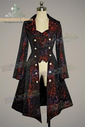 Brocade Pirate Coat | Gothic Aristocrat: Embellished-Vest Pirate Brocade Jacket | steam punk Gothic Aristocrat, Brocade Jacket, Fashion Skirts, Elegant Gothic, Gothic Clothes, Steampunk Costume, Steampunk Clothing, Gothic Outfits, Steampunk Fashion