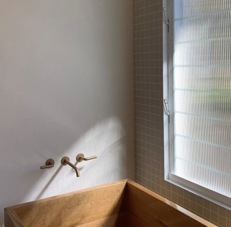 Fluted Glass Panels Fluted Glass Bathroom, Fluted Glass Window, Afternoon Light, Bathroom Window, Fluted Glass, Bathroom Windows, Glass Bathroom, Flute Glass, In Bathroom