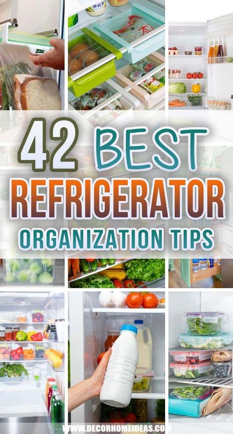 Organized Refrigerator Ideas, Food Organization Fridge, Small Refrigerator Organization, Small Fridge Organization, Refrigerator Ideas, Kitchen Organization Ideas, Freezer Organization, Fridge Shelves, Best Refrigerator