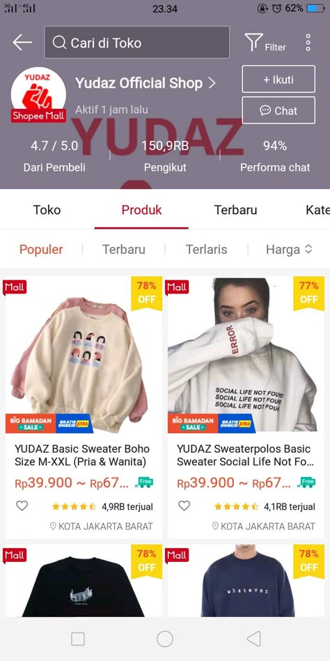 Toko Shopee Ootd, Online Shopping Sites Clothes, Shopee Finds, Best Online Clothing Stores, Best Online Stores, Ootd Aesthetic, Racun Shopee, Aesthetic Shop, Shopping Clothes