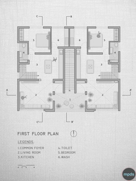 Wood Lake House, Post And Beam Cottage, Spatial Planning, 30x40 House Plans, Clay Roof Tiles, Wood Lake, Affordable House Plans, Apartment Floor Plan, Duplex House Plans