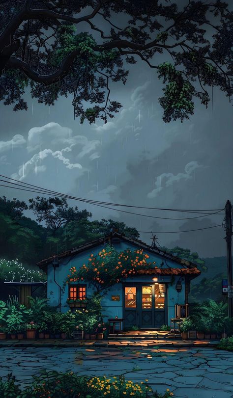 Cosy Artwork, Lofi Chill Wallpaper, Studio Ghibli Background, Rain Wallpapers, Dreamy Artwork, Full Stack Developer, Cottage Art, Cool Wallpapers Art, Fantasy Art Landscapes