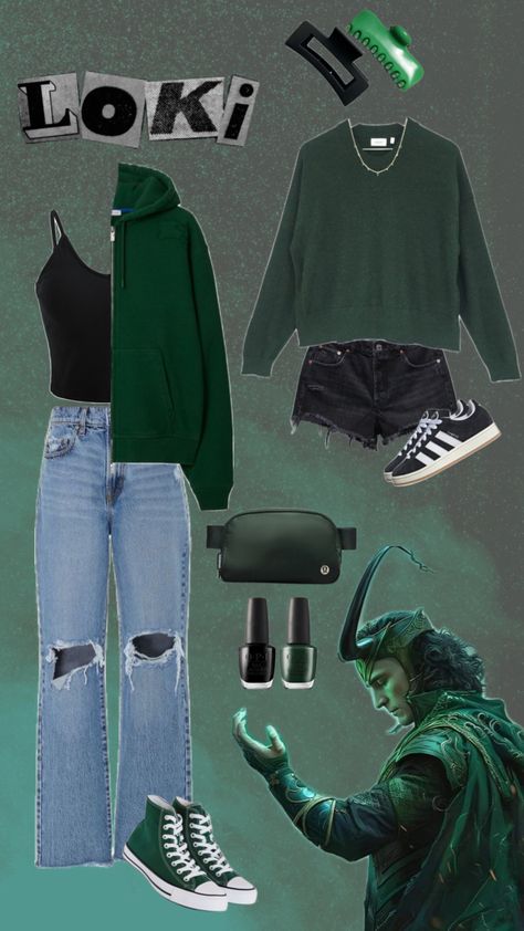 my entry!! @charleighrhodes #marvel #loki #outfit #fitinspo Loki Outfit, Marvel Inspired Outfits, Marvel Fashion, Marvel Loki, Disney Marvel, Disney Outfits, Fitness Inspo, Loki, Disney World