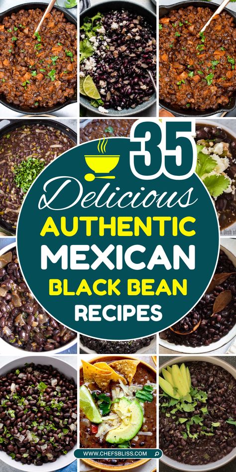 Black beans are a staple of authentic Mexican cuisine, offering a rich, earthy flavor and plenty of nutrition. These 35+ authentic Mexican black bean recipes showcase their versatility, from classic frijoles de la olla and refried black beans to hearty soups, tacos, and flavorful side dishes. Whether you're looking for a simple, traditional preparation or a creative twist, these recipes bring the deep, satisfying flavors of Mexico straight to your kitchen. Refried Black Beans, Mexican Black Beans, Black Bean Recipes, Authentic Mexican, Hearty Soups, Bean Recipes, Black Bean, Mexican Recipes, International Recipes