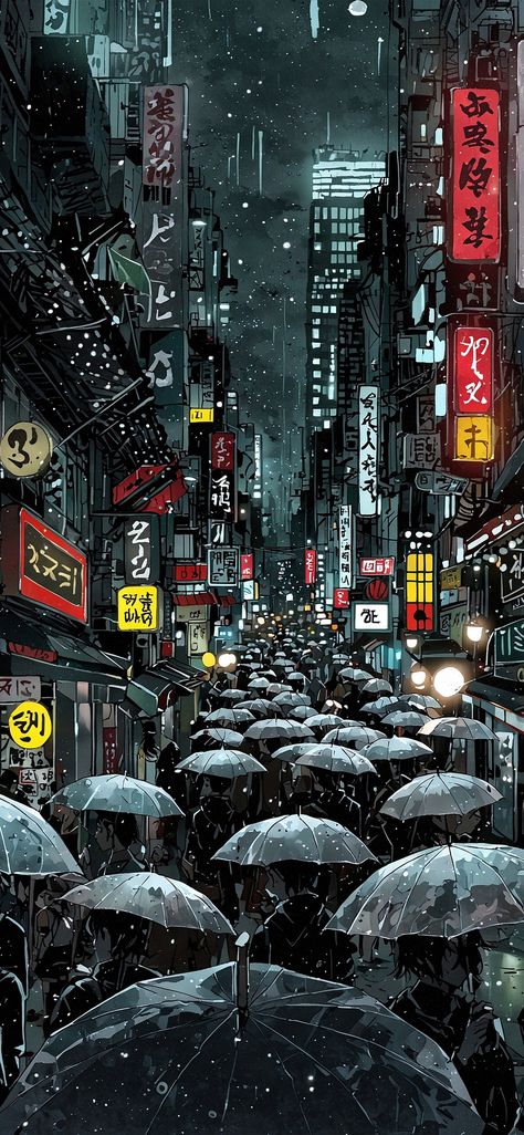 Japanese Street Wallpaper Anime, Anime City Night Aesthetic, Lofi City Wallpaper, Animated Japan City Wallpaper, Cyberpunk Cityscape Wallpaper, Arte Indie, Hilarious Photos, Iphone Wallpaper Hd Nature, Rainy Night