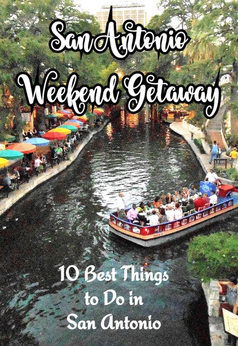 (Texas) Want a San Antonio getaway weekend? A vivacious fusion of American and Mexican culture, colorful San Antonio is perfect for couples or families. #sanantonio #texas #boomersintexas Weekend Getaway Quotes, Weekend Getaways For Couples, Texas Vacation, San Antonio Riverwalk, Texas Vacations, Usa Travel Guide, Texas Travel, Usa Travel Destinations, Mexican Culture