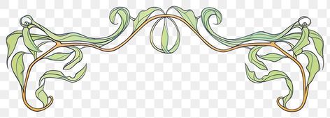 Vines Border Design, Art Nouveau Vines, Art Nouveau Borders, Art Nouveau Vector, Art Nouveau Ornament, Art Nouveau Border, Element Art, Ladybug Art, Art Nouveau Illustration