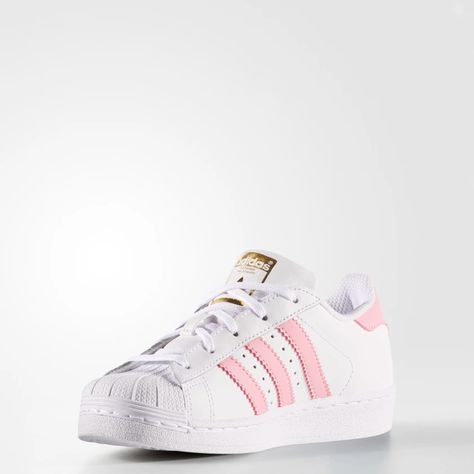 Superstar Shoes Cloud White / Light Pink / Gold Metallic BY3718 Adidas Super Star, Adidas Super, Superstar Shoes, Adidas Shoes Superstar, Superstars Shoes, Styles Ideas, Adidas Outfit, Cloud White, Shoes Adidas