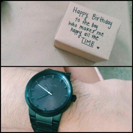 Birthday Gifts For Boyfriend Watches, Gifting Watch Quotes, Gifts For Boyfriend On Anniversary, How To Wrap A Watch Gift Boxes, Watch Gift Quotes For Him, Birthday Presents For Boyfriend, Bday Gift For Boyfriend, Boyfriend's Birthday, Cute Anniversary Gifts