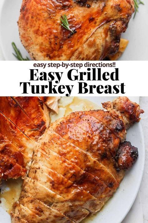 Turkey Breast On Grill, Grilled Turkey Breast Recipes, Turkey Breast On Pellet Grill, Turkey Breast On The Grill, Bbq Turkey Breast, Turkey On The Grill, Grilled Turkey Breast, Grill Turkey, Thanksgiving Turkey Breast