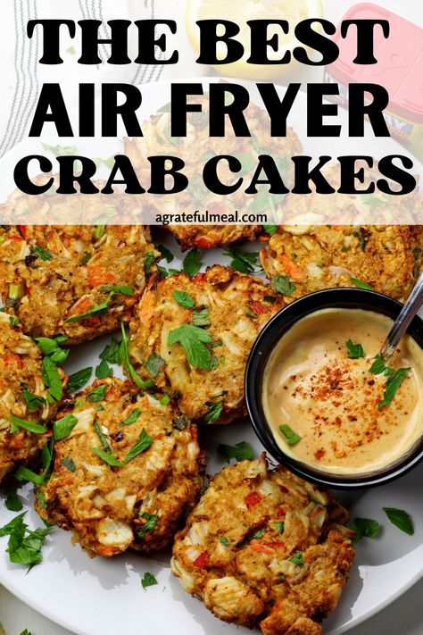 Crab Cakes Air Fryer, Broiler Recipes, Air Fryer Crab Cakes, Gluten Free Crab Cakes, Crispy Crab Cakes, Air Fryer Crab, Crab Cake Recipes, Maryland Crab Cakes, Crab Cake Recipe