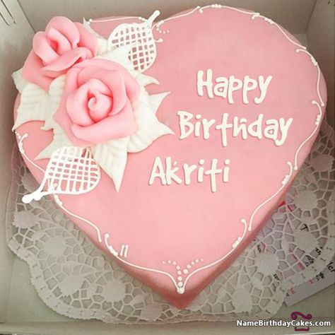 Happy Birthday Akriti - Video And Images Latest Happy Birthday Images, Happy Marriage Anniversary Cake, Happy Birthday Nicole, Happy Birthday Lucy, Anniversary Cake With Name, Heart Birthday Cake, Friends Birthday Cake, Birthday Cake Writing, Happy Birthday Cake Photo