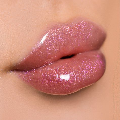 Jd Glow Cosmetics, Light Pink Lipstick, Glitter Lip Gloss, Glitter Gloss, Makeup For Blondes, Purple Lips, Blonde With Pink, Pink Lip Gloss, Lips Shades