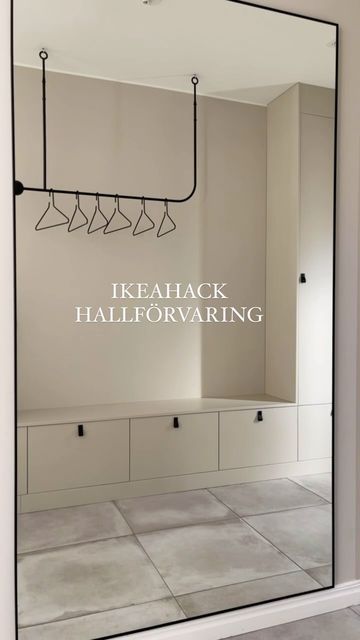 Ikea Entryway Ideas, Ikea Hall, Ikea Entryway, Ikea Pax, Entrance Hall, Ikea Hack, Hallway, Interior Inspiration, Entrance