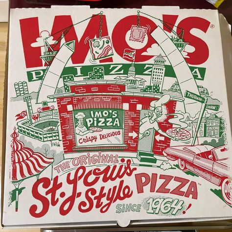 Imo's 60th Anniversary Pizza Box, 2024 Imos Pizza, Pizza Box, Pizza Boxes, Leg Tattoo, 60th Anniversary, Leg Tattoos, Cardinals, Design Inspo, Engagement Party