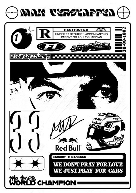 Formula One Vintage, F1 Poster Max Verstappen, Max Verstappen Black And White, F1 Museum, Max Verstappen Aesthetic, Vintage F1 Poster, Max Verstappen Poster, Formula 1 Merch, Formula One Poster