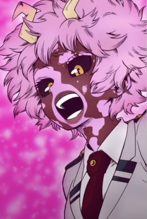 Black Mina Ashido Fanart, Mina Ashido Black, Black Mina Ashido, Mina Ashido Fanart, Mha Mina, Drawing Edits, Poc Pfps, Poc Anime, Blk Edits