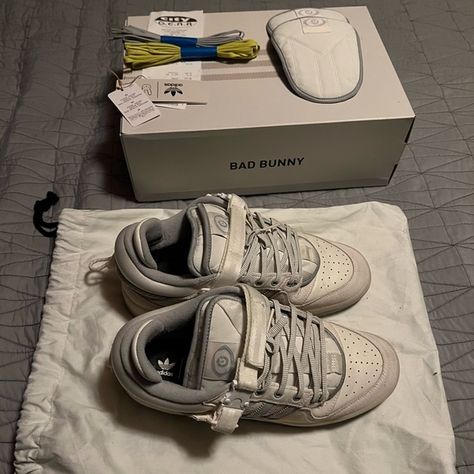 Adidas x Bad Bunny Last Forum low Size 10.5 Forum Low, Adidas X, Bad Bunny, Size 10, Adidas, Plus Fashion, 10 Things, Fashion Trends, Closet