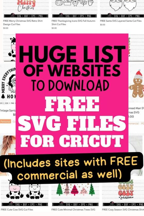 Free Svg Websites, Free Cricut Downloads, Cricut Free Svg Files, Svg Pictures, Free Fonts For Cricut, Free Png Files, Cricut Svg Files Free, List Of Websites, Vinyl Svg