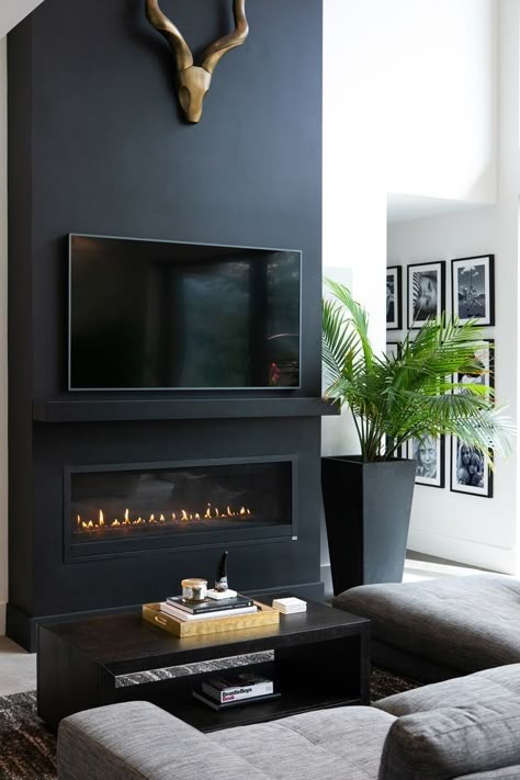 Chic Modern Farmhouse, Whistler Canada, Whistler Bc, Black Fireplace, Living Room Decor Fireplace, House Photos, Fireplace Remodel, Home Fireplace, Modern Fireplace