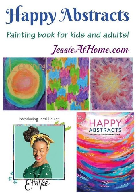 The girls and I took a look at Happy Abstracts by EttaVee & were inspired to have a girls day painting party. We made some really wonderful creations! #LeisureArts #EttaVee #JessiRaulet #HappyAbstracts #Painting #PaintingForKids #PaintingForFamilies #PaintParty #Crafts #DIY #JessieAtHome #JessieRayot Etta Vee, Day Painting, Girls Day, Painting Party, Leisure Arts, Create Words, Painted Books, Kid Crafts, Girl Day