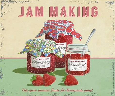 Jam Making (Wiscombe Art) Jam Making, Jam Packaging, Jam Label, Diy Cookbook, Dollhouse Projects, How To Make Jam, Jelly Jars, Decoupage Vintage, Homemade Jam