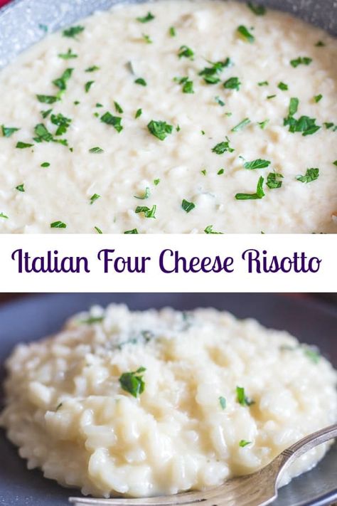 Risotto Recipes Cheese, Luscious Recipes, Cheese Risotto, Risotto Recipes Easy, Risotto Dishes, Rice Side Dish Recipes, Italian Foods, Rice Side Dishes, Interesting Recipes