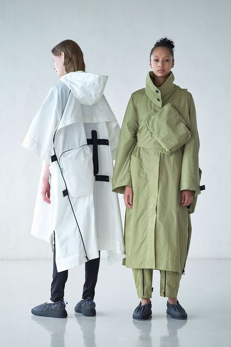 White Poncho, Coat White, Running Vest, Streetwear Shop, Pair Of Pants, Issey Miyake, Warm Weather, Rain Jacket, Work Wear