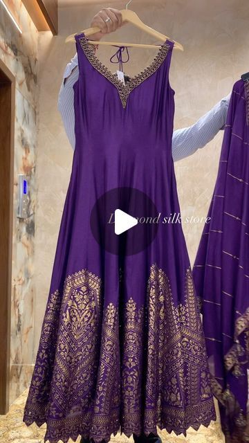 Purple Anarkali, Diamond And Silk, Call Whatsapp, Purple Wedding, Indian Wear, Weddings, Silk, Purple