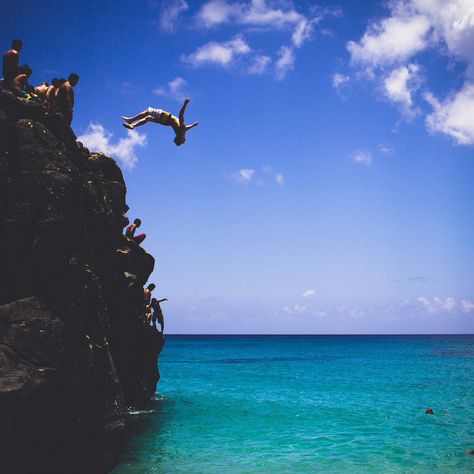 Love - cliff diving Cliff Jump, Andy Stanley, Lagoon Iceland, Waimea Bay, Blue Lagoon Iceland, Cliff Jumping, Cliff Diving, North Shore Oahu, Dreams And Nightmares