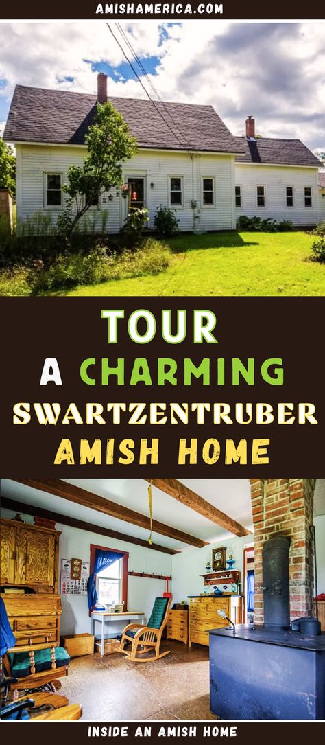 Step inside a very cozy converted Maine Swartzentruber Amish Home. Amish Cabins, Amish Home, Amish House, Blue Barn, Amish Life, Cabins For Sale, Amish Recipes, Second Home, Step Inside