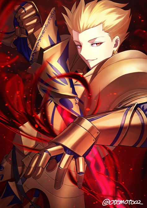 Gilgamesh/#3623096 | Fullsize Image (2894x4093) - Zerochan King Gilgamesh, Gilgamesh And Enkidu, Gold Armor, Gilgamesh Fate, Bleach Fanart, Shoulder Armor, Fate Zero, Closed Eyes, Free Anime