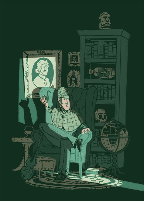 Sherlock Holmes Cartoon Art, Sherlock Holmes Comic, Funny Detective, Sherlock Holmes Cartoon, Sherlock Holmes Character Design, Sherlock Holmes Art Illustration, Sherlock Holmes Illustration, Sherlock Holmes Drawing, Granada Holmes