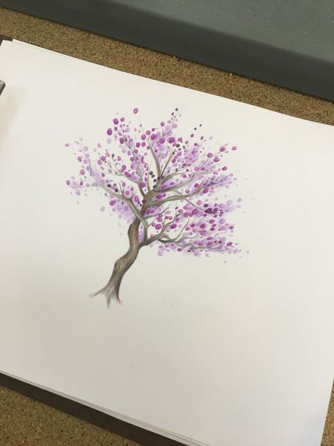 Jacaranda #inkplant #jacaranda #tree #tattoo Lilac Tree Tattoo, Jacaranda Tree Tattoo, Jacaranda Tattoo, Tree Tatto, Giant Tattoo, African Scenery, Hair Stenciling, Fineliner Art, Jacaranda Tree