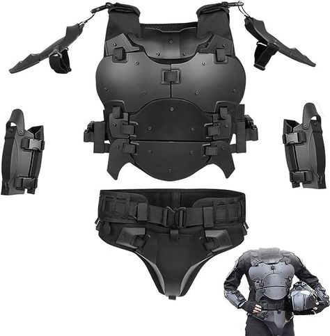 Amazon.com: Airsoft Vest Armor Vests Adjustable Tactical Molle Chest Protector Set Paintball Combat Body Gear Cosplay Costumes (Black) : Sports & Outdoors Military Tactical Vest, Battle Belt, Plate Carrier Vest, Armor Vest, Ancient Armor, Hunting Vest, Combat Training, Combat Gear, Tactical Equipment