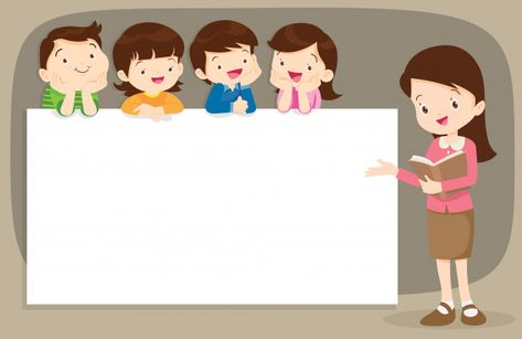 Teacher and children boyand girl with ba... | Free Vector #Freepik #freevector #freebanner #freeschool #freekids #freechildren Powerpoint Background Free, Papan Tulis Kapur, School Powerpoint Templates, Kids Classroom Decor, Wallpaper Powerpoint, Powerpoint Background Templates, Classroom Background, Background For Powerpoint Presentation, Teacher Cartoon