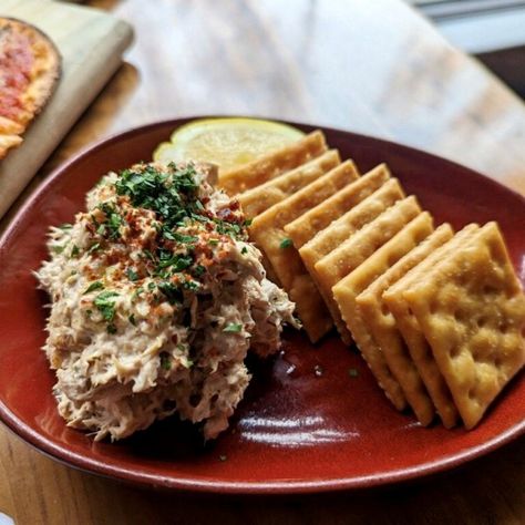 Smoked Tuna Dip, Emeril Recipes, Emeril Lagasse Recipes, Tuna Dip, Smoked Tuna, Fried Capers, Emeril Lagasse, Dip Recipes Easy, Summer Eating